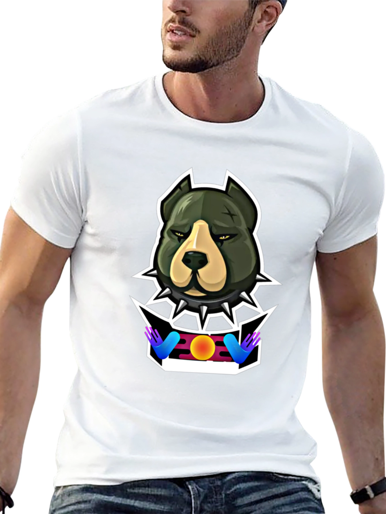Mens Pitbull Graphic Print Tee