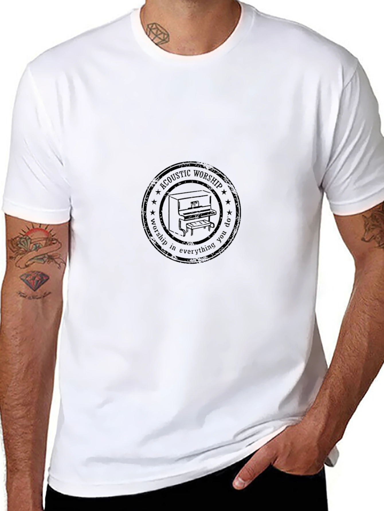 Acoustic Worship Piano Graphic T-Shirt