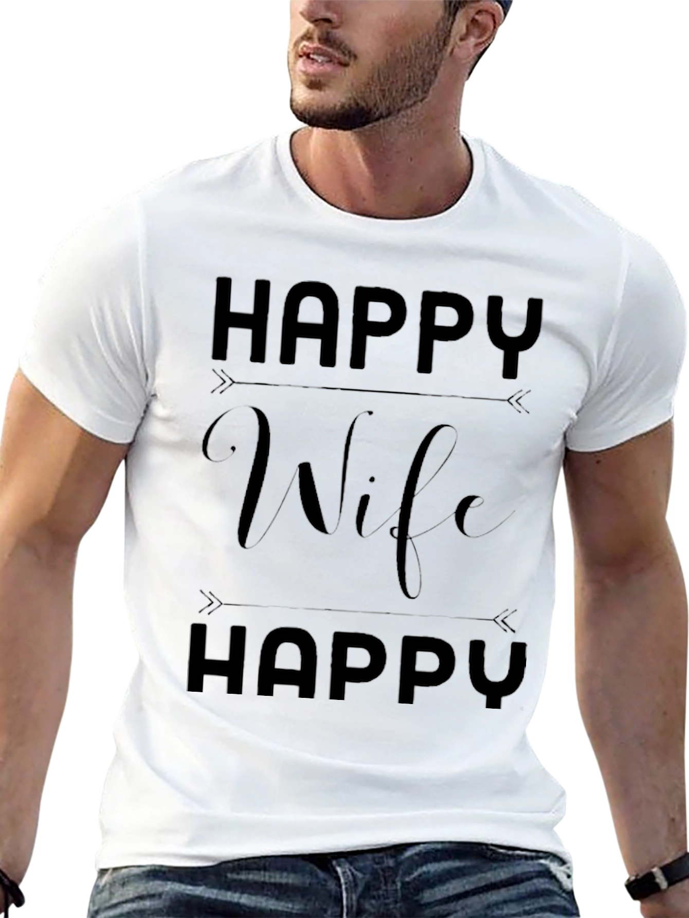 Happy Wife Happy Life T-Shirt | Casual Tee
