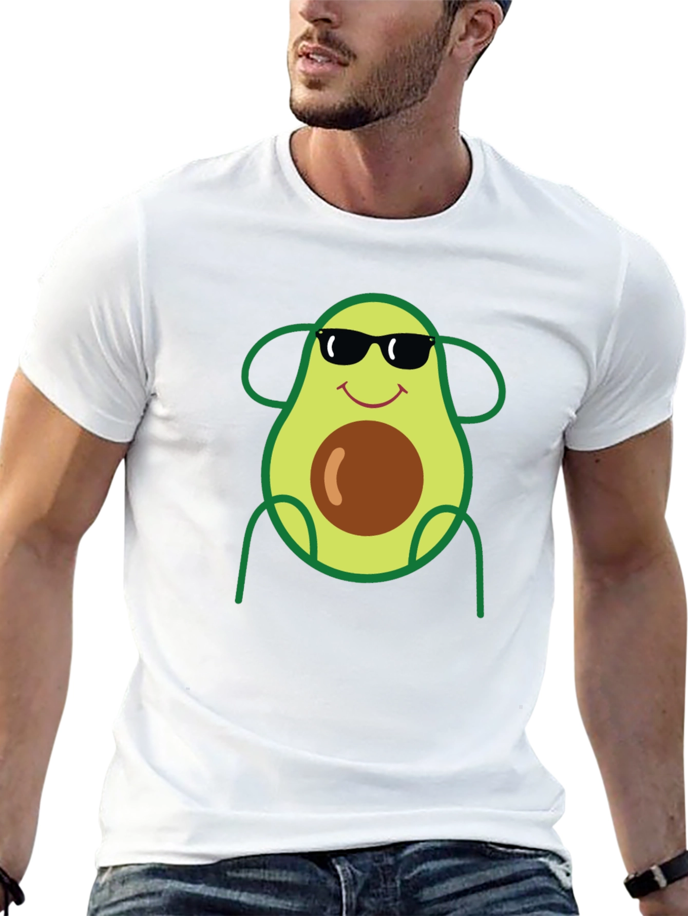 Cool Avocado Graphic Tee - Black