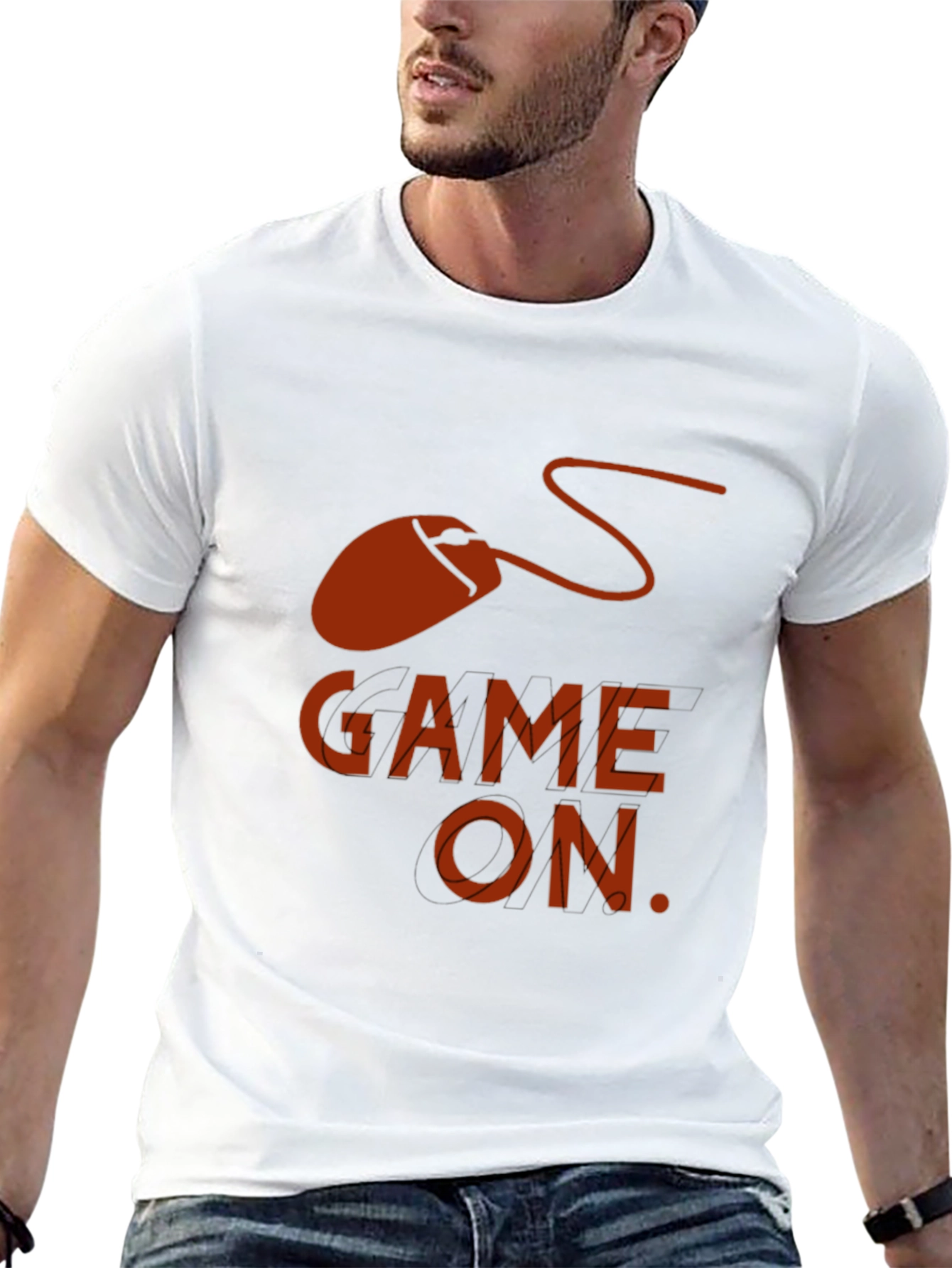 Game On Graphic Tee - Black Cotton Gamer T-Shirt