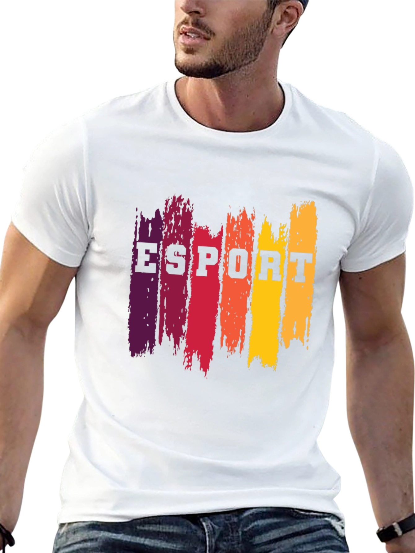Esport Brushstroke Graphic Tee - Black