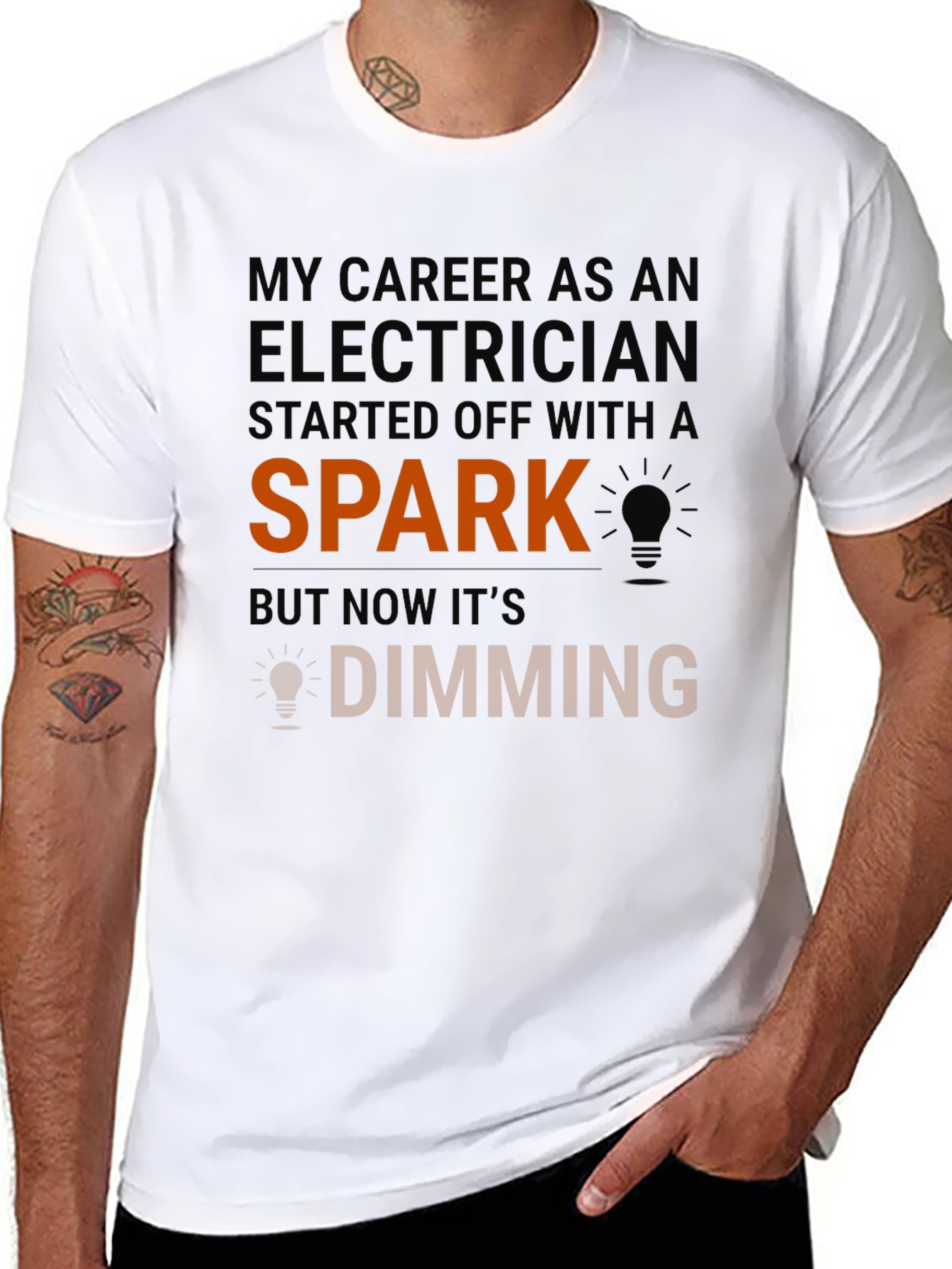 Electrician Humor T-Shirt - Spark Dimming