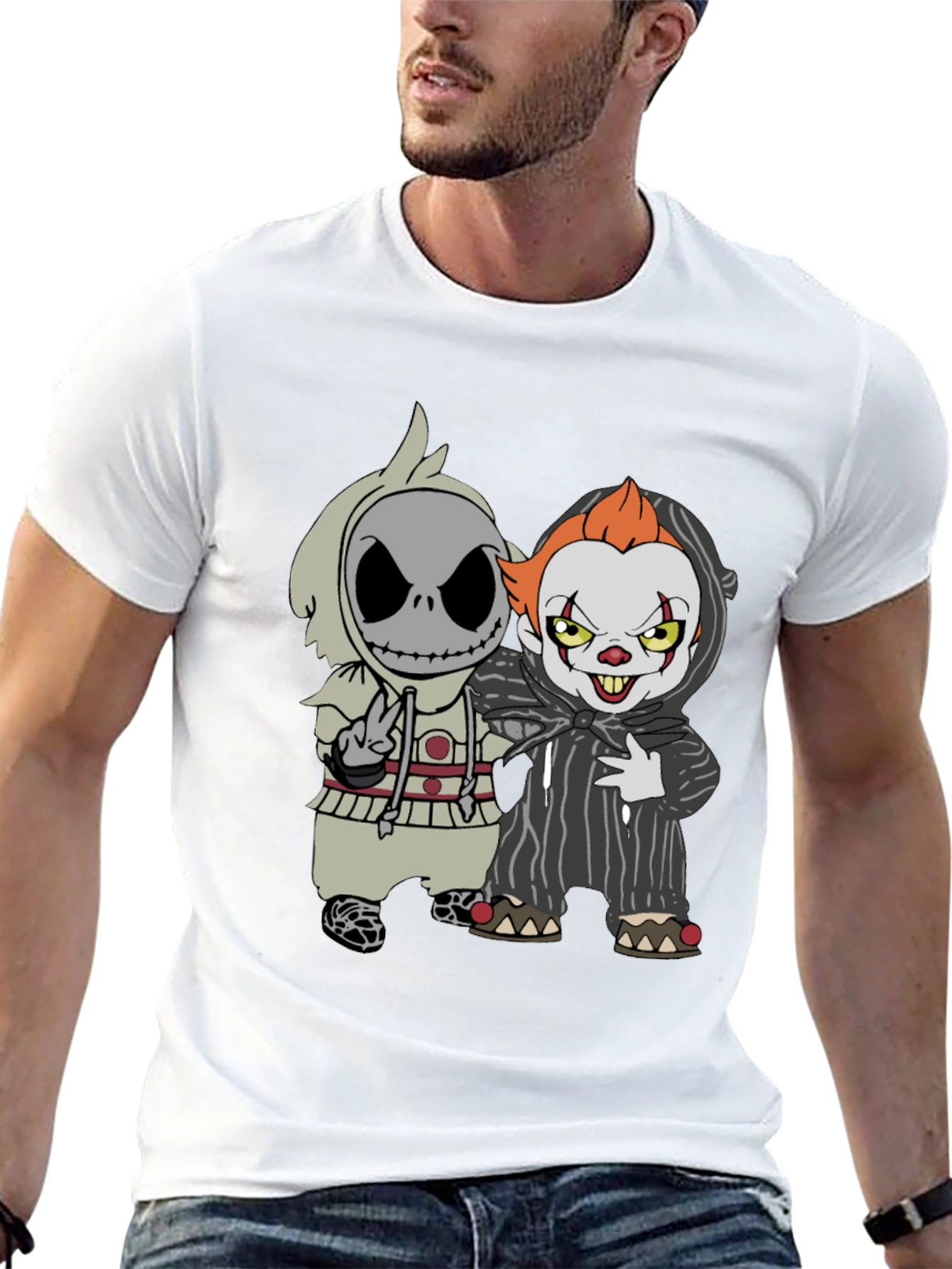 Halloween Cartoon Character Graphic T-Shirt