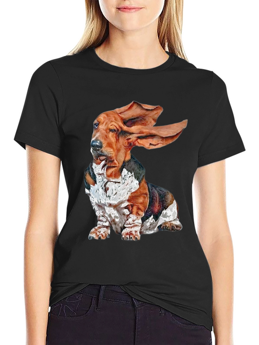 Basset Hound Dog Graphic T-Shirt - Funny Puppy Tee