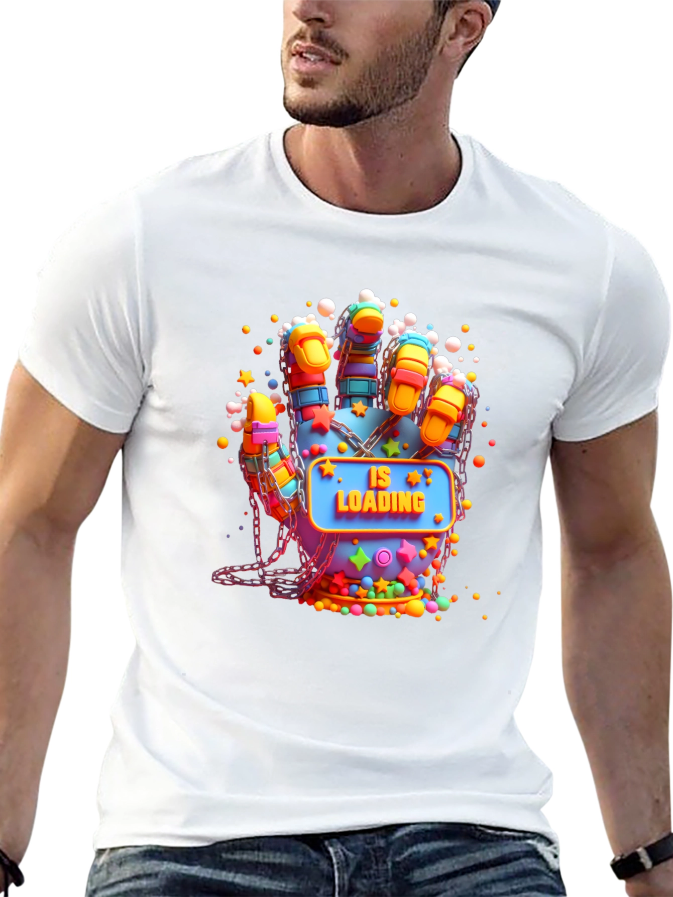 Loading Hand Graphic Tee - Unique Design