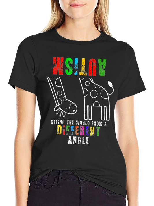 Autism Awareness Giraffe T-Shirt - See the World Differently