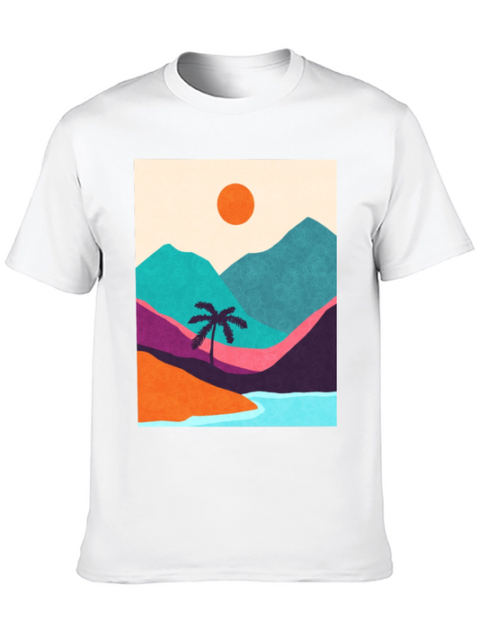 Abstract Landscape Graphic T-Shirt