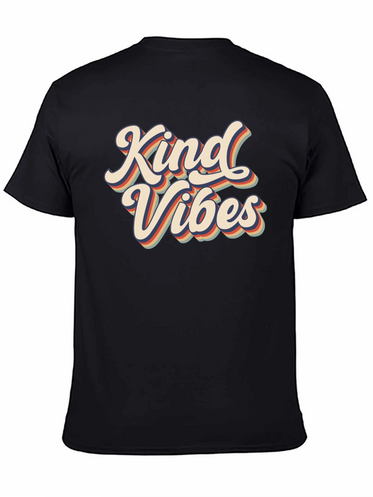 Kind Vibes Retro Graphic Tee - Black