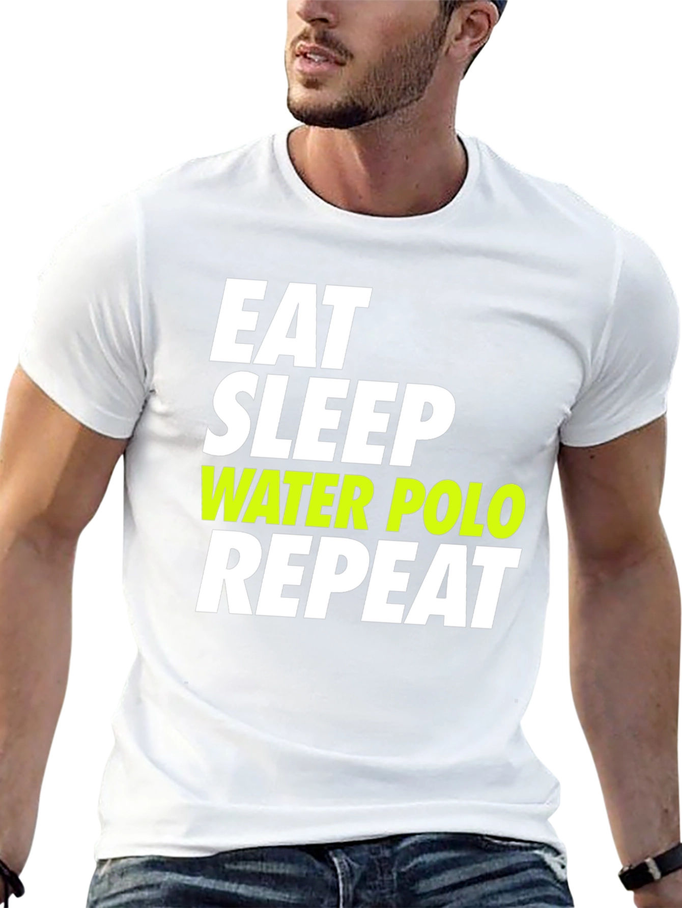 Eat Sleep Water Polo Repeat Black T-Shirt