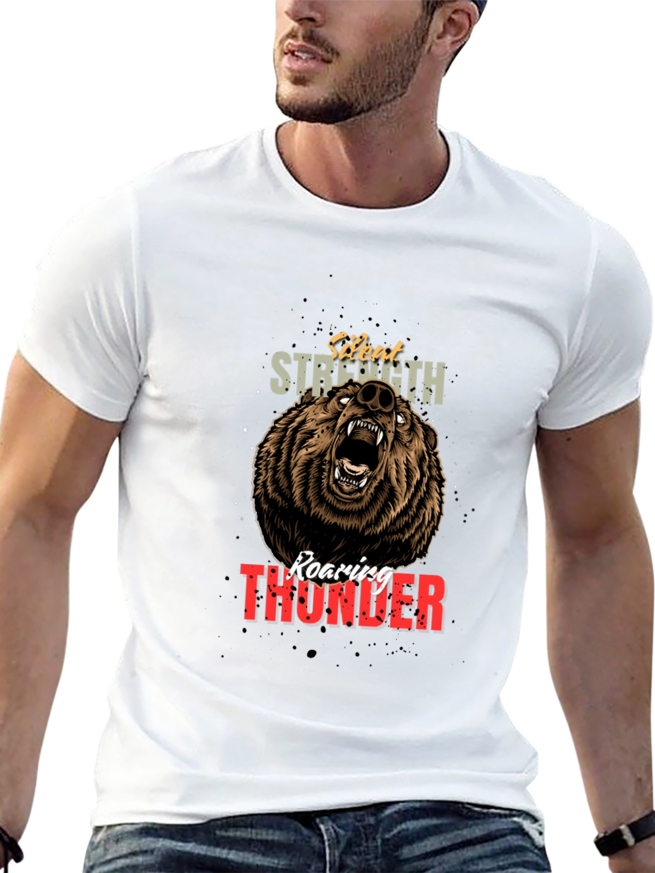 Roaring Thunder Bear Graphic Tee