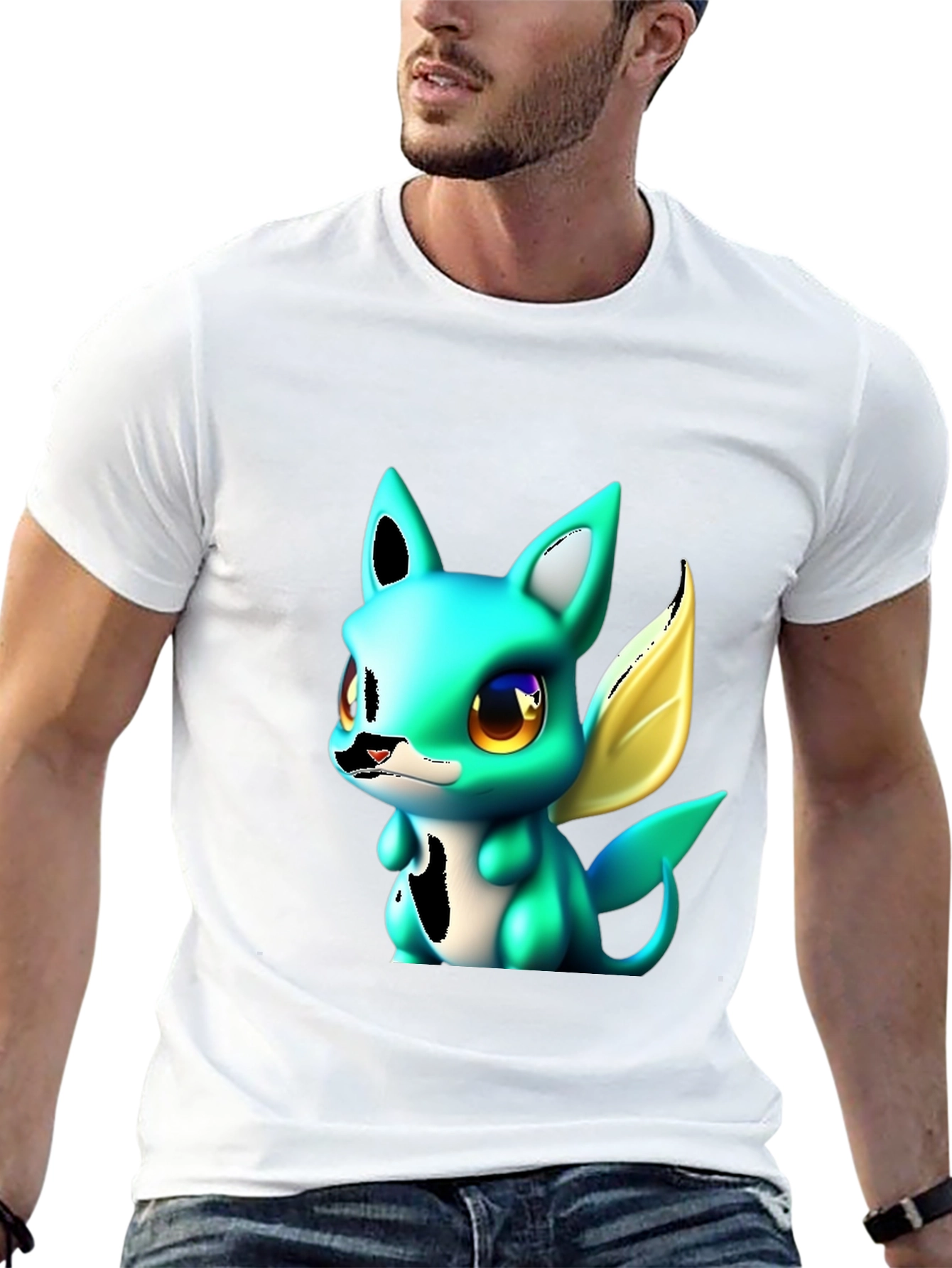 Cute Cartoon Creature Graphic T-Shirt