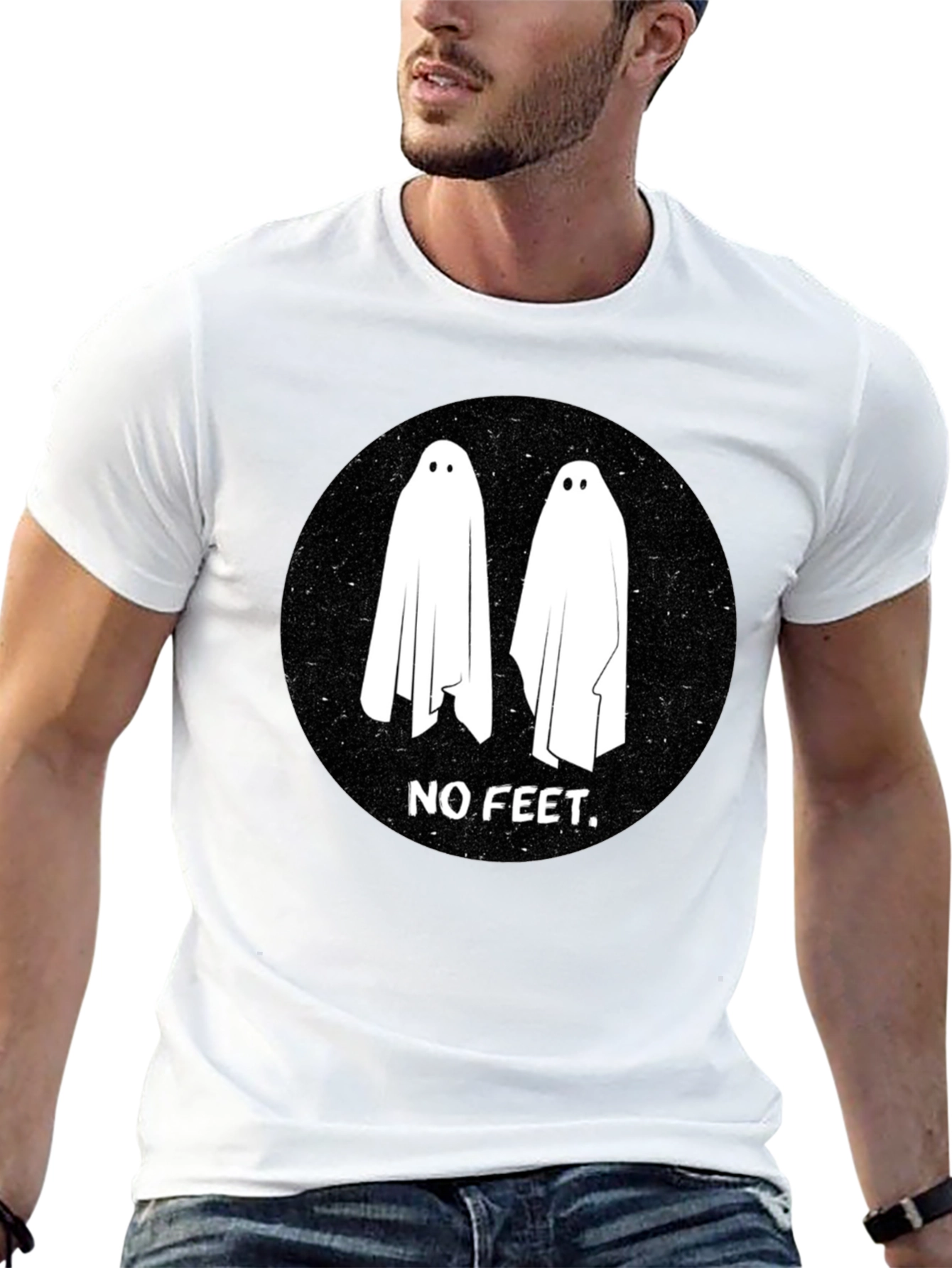Ghost No Feet Black T-Shirt