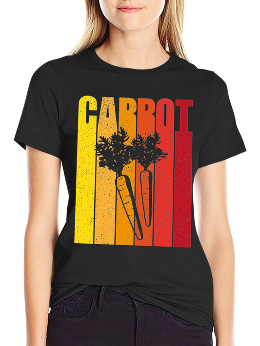 Retro Carrot Graphic Tee - Vintage Style Shirt