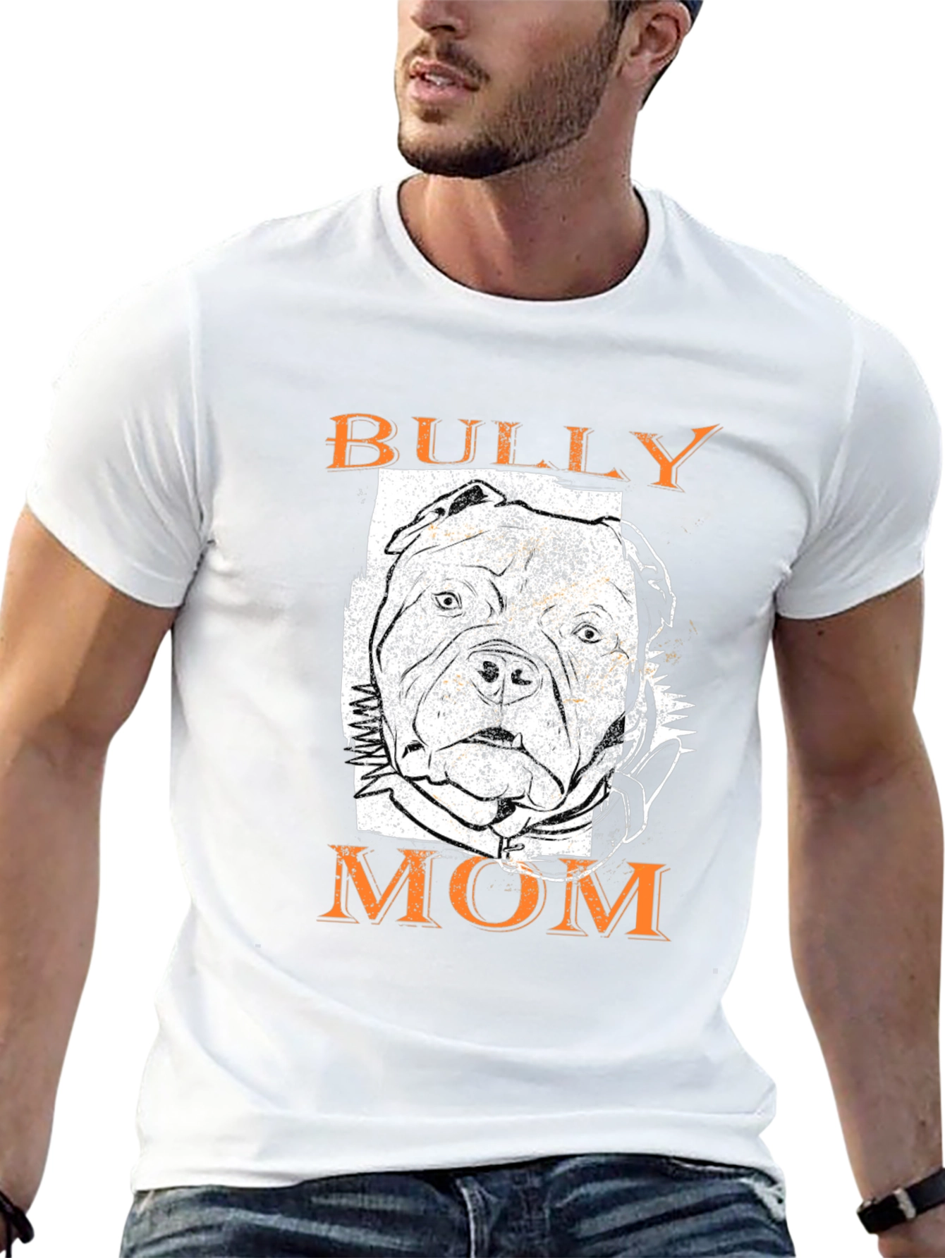 Bully Mom Graphic T-Shirt - Black Dog Lover Tee