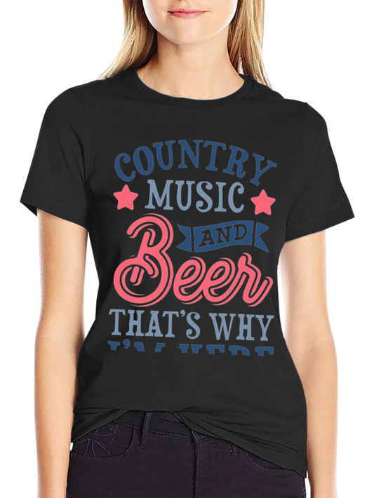 Country Music & Beer Graphic Tee