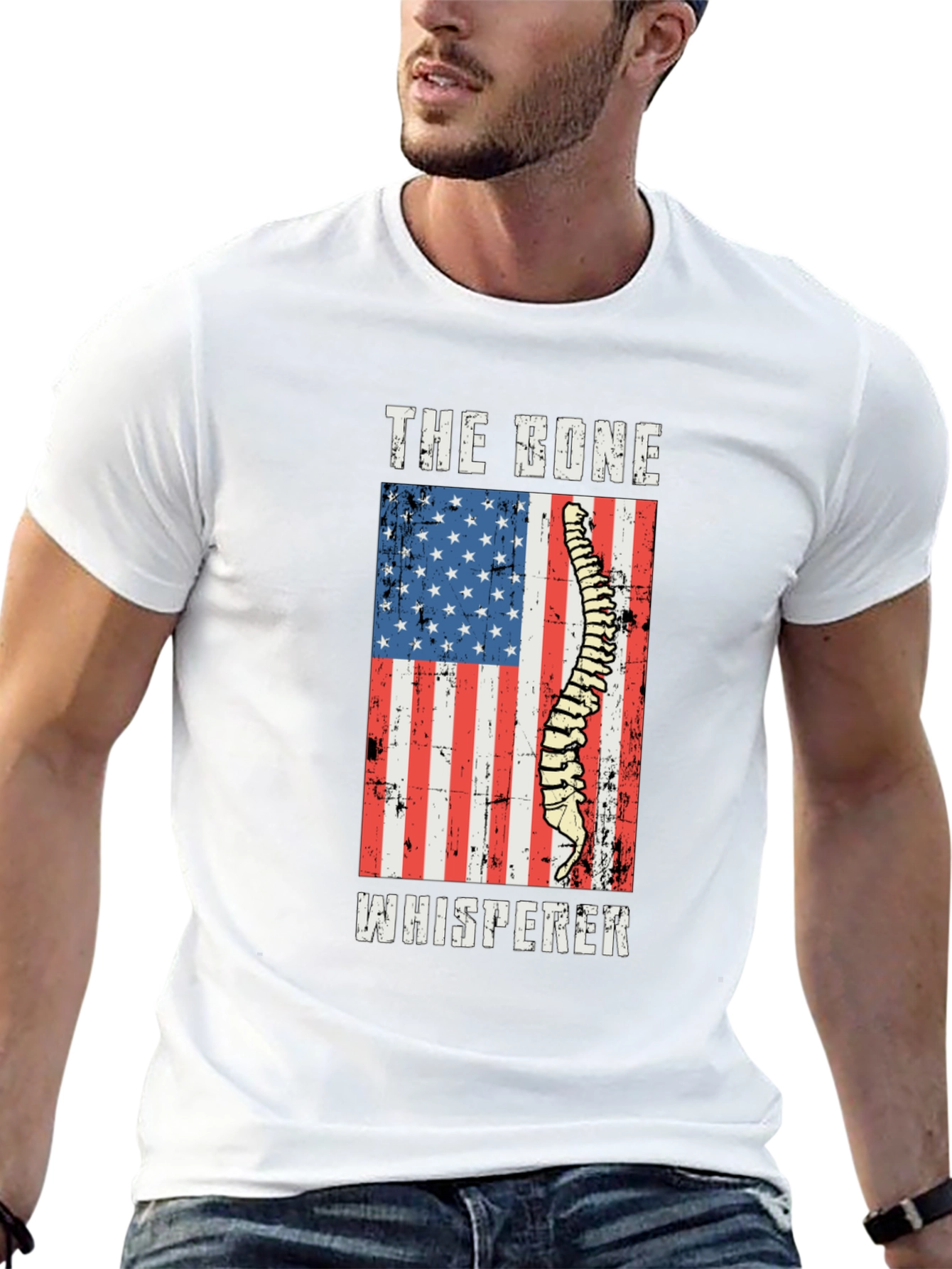 Bone Whisperer USA Flag Graphic T-Shirt
