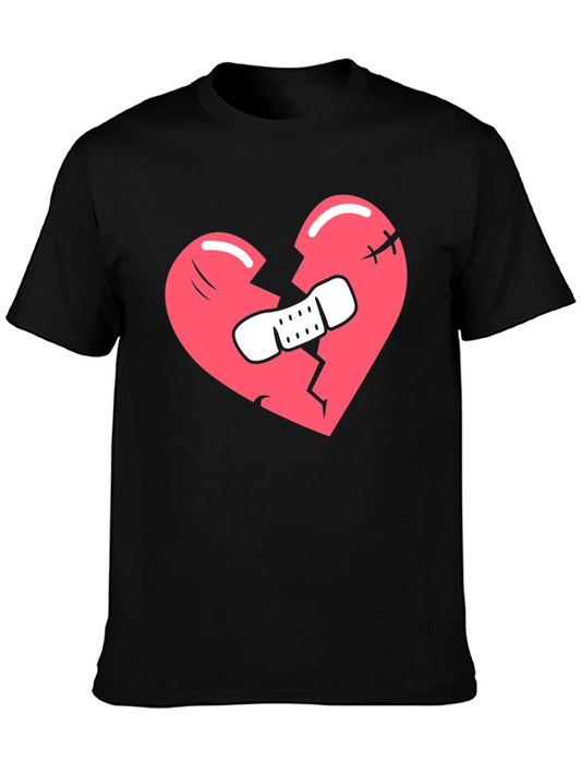 Broken Heart T-Shirt - Black Graphic Tee