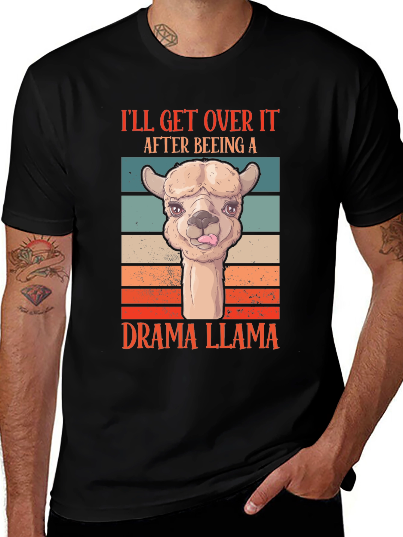 Drama Llama T-Shirt: Ill Get Over It Retro Tee