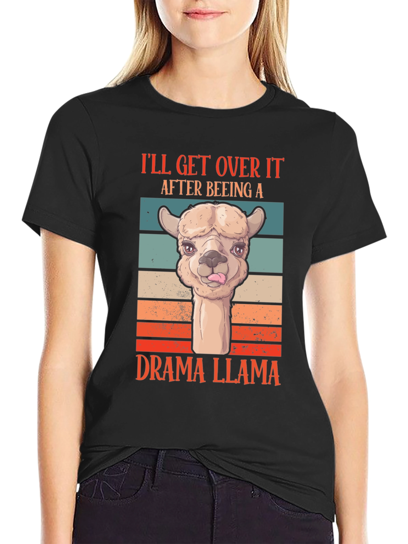 Drama Llama T-Shirt: Ill Get Over It Retro Tee