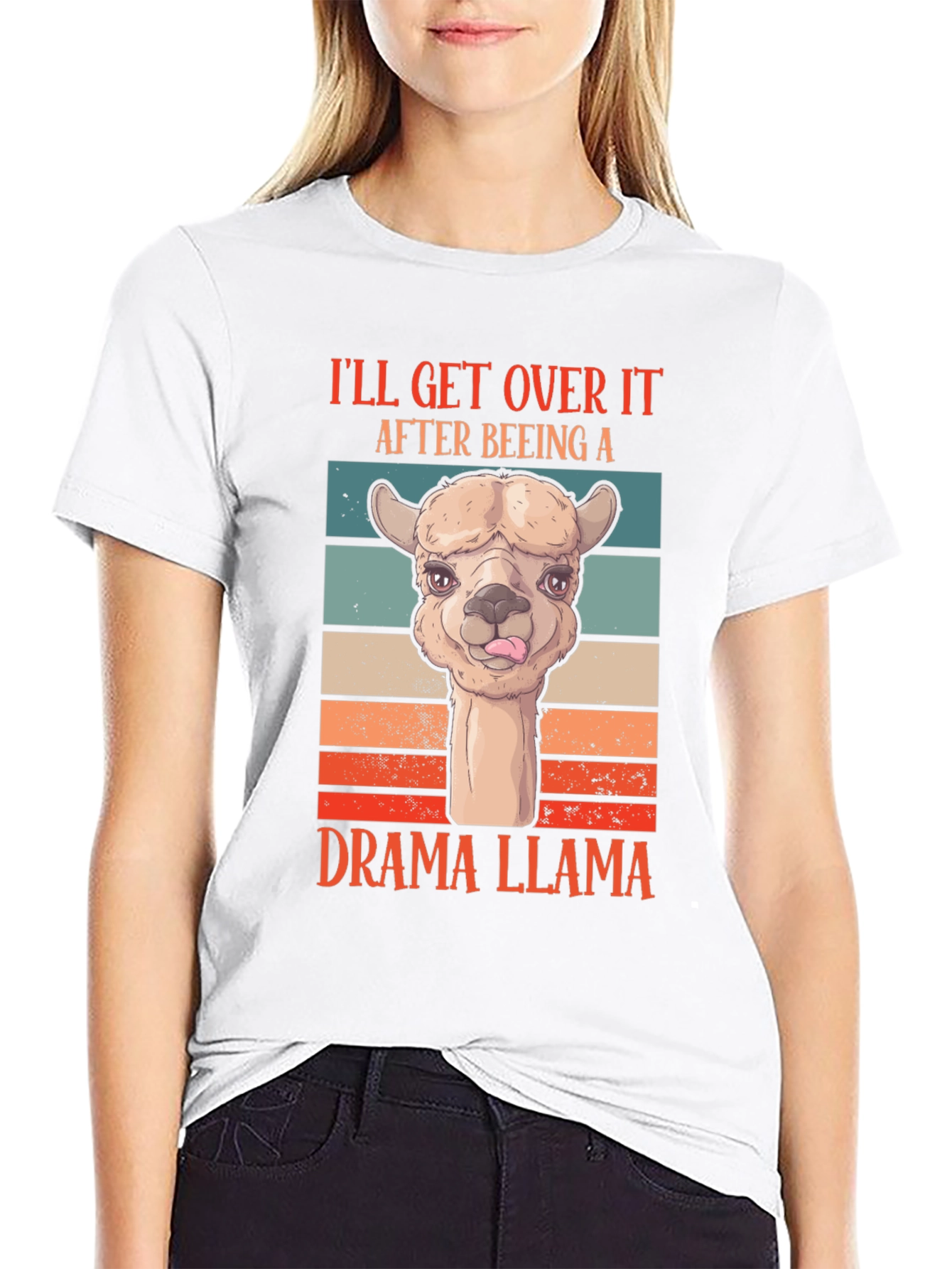 Drama Llama T-Shirt: Ill Get Over It Retro Tee