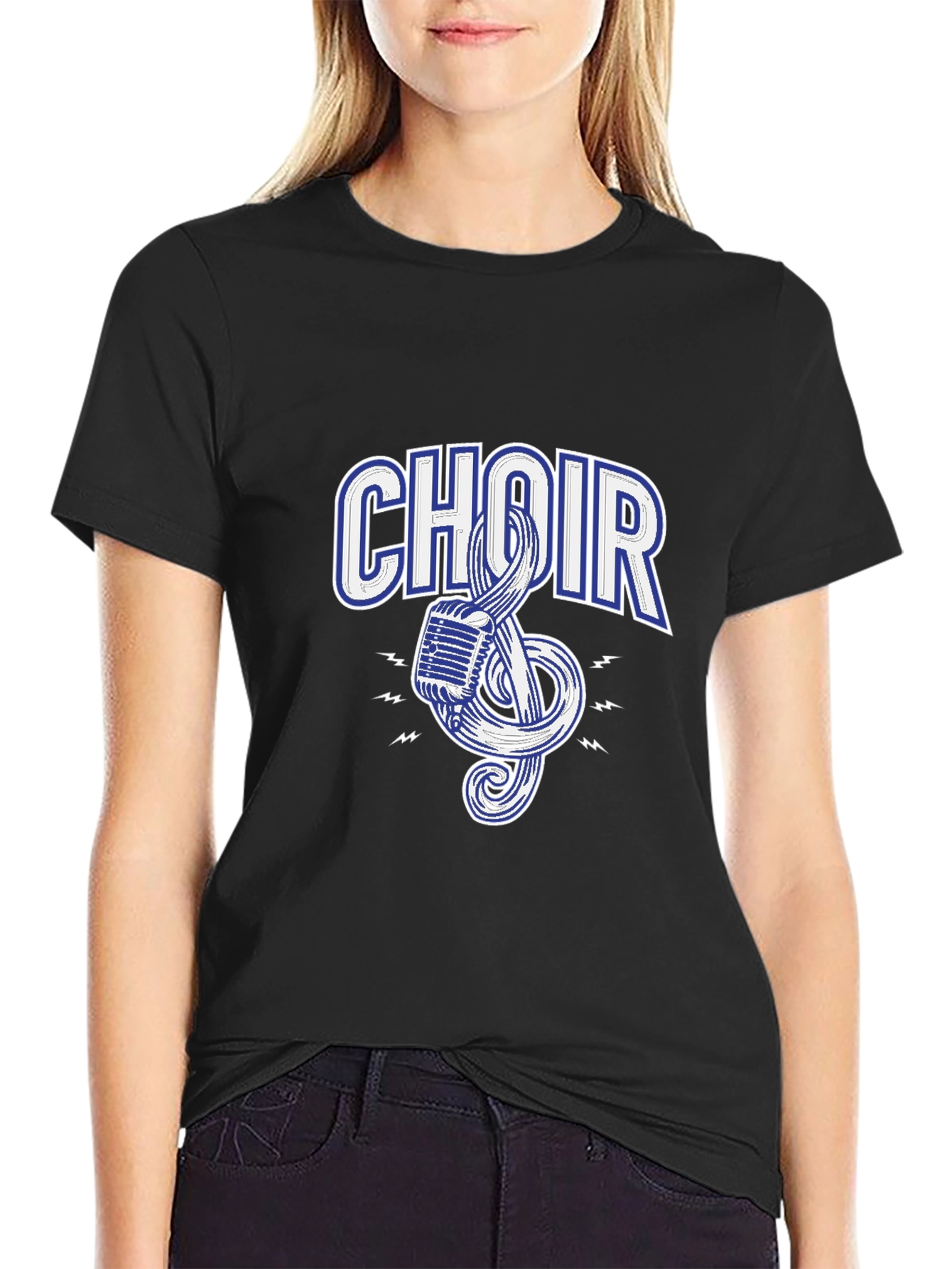 Choir Graphic Black T-Shirt - Music Lover Tee