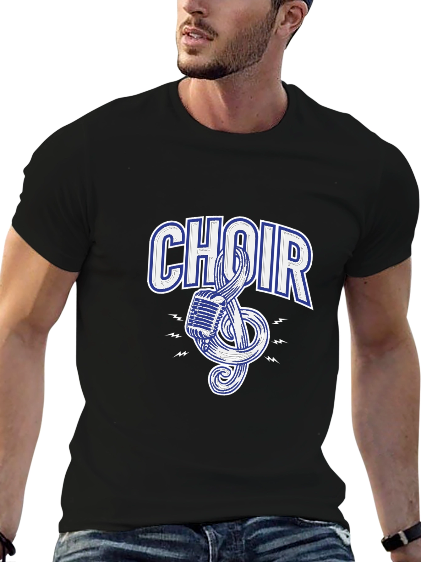 Choir Graphic Black T-Shirt - Music Lover Tee
