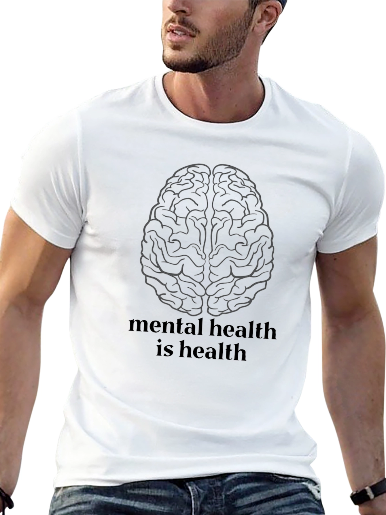 Mental Health is Health T-Shirt - Unisex Black Tee