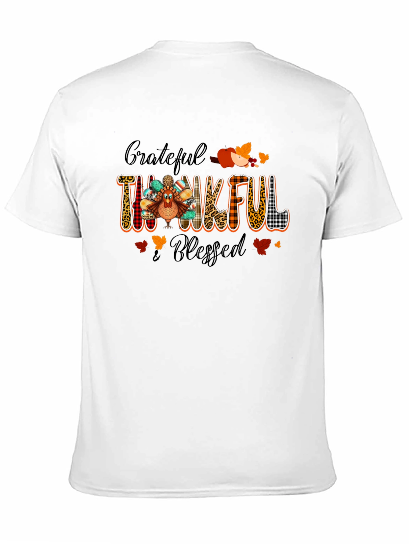 Grateful Thankful Blessed Thanksgiving Tee