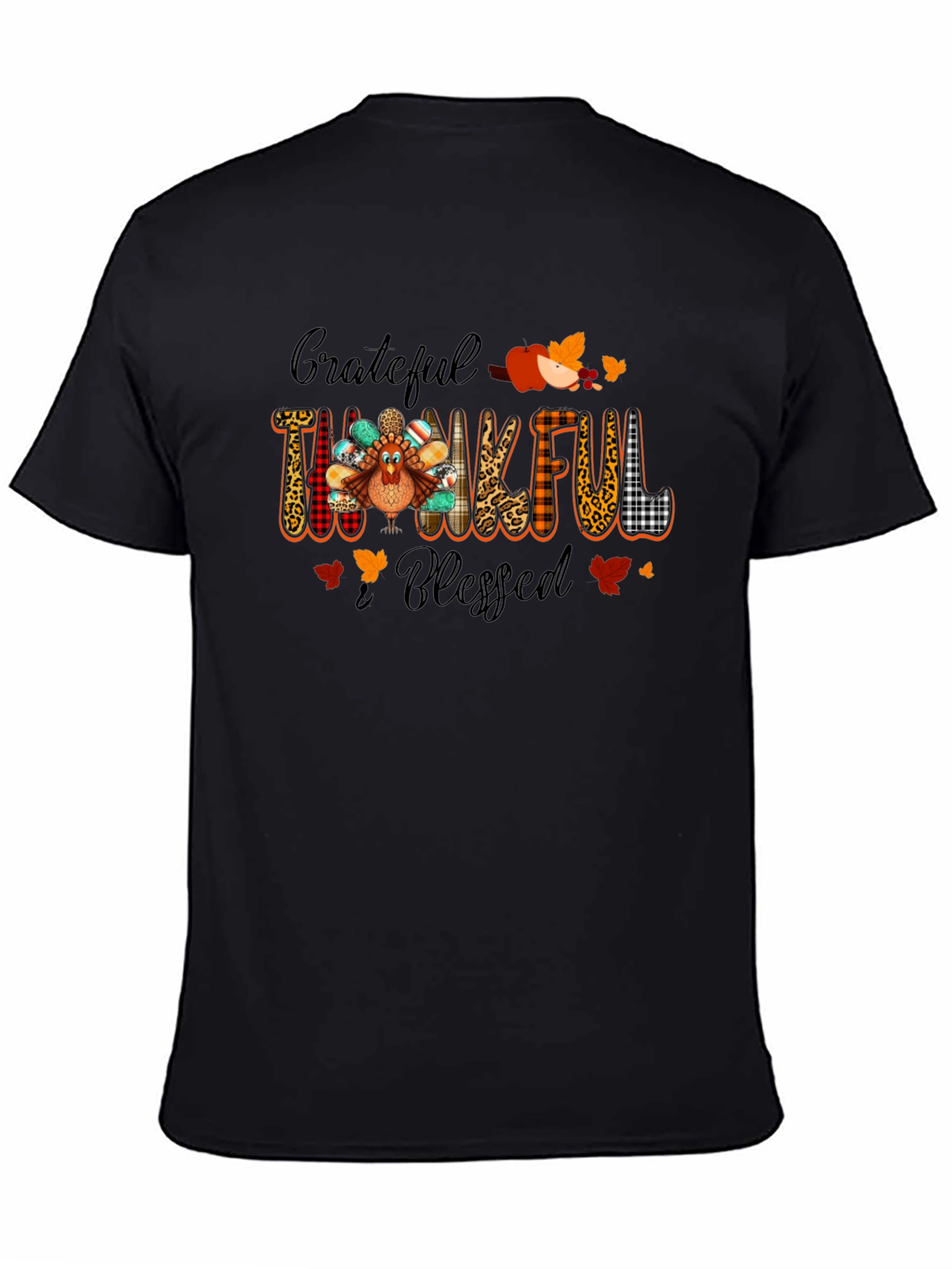 Grateful Thankful Blessed Thanksgiving Tee