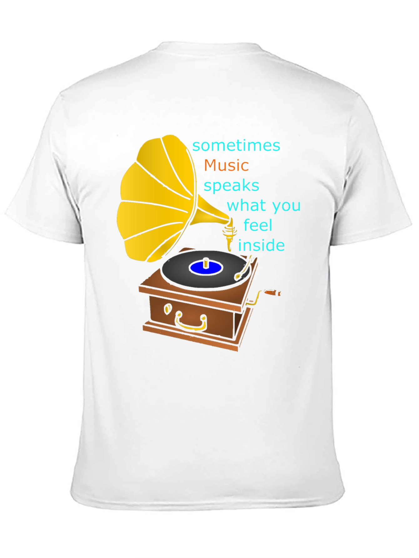 Retro Music T-Shirt - Gramophone Graphic Tee