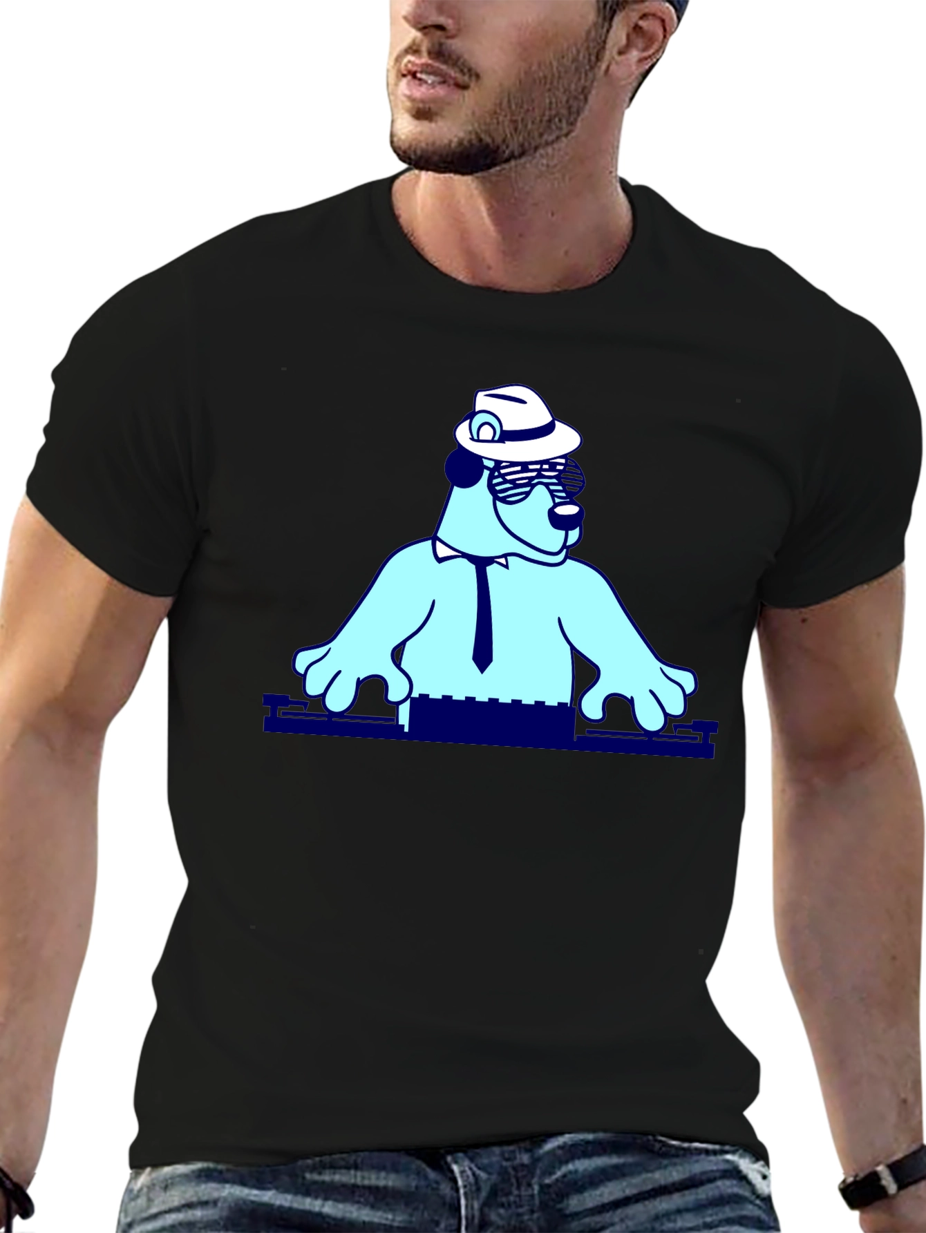 Cool Bear DJ Graphic T-Shirt