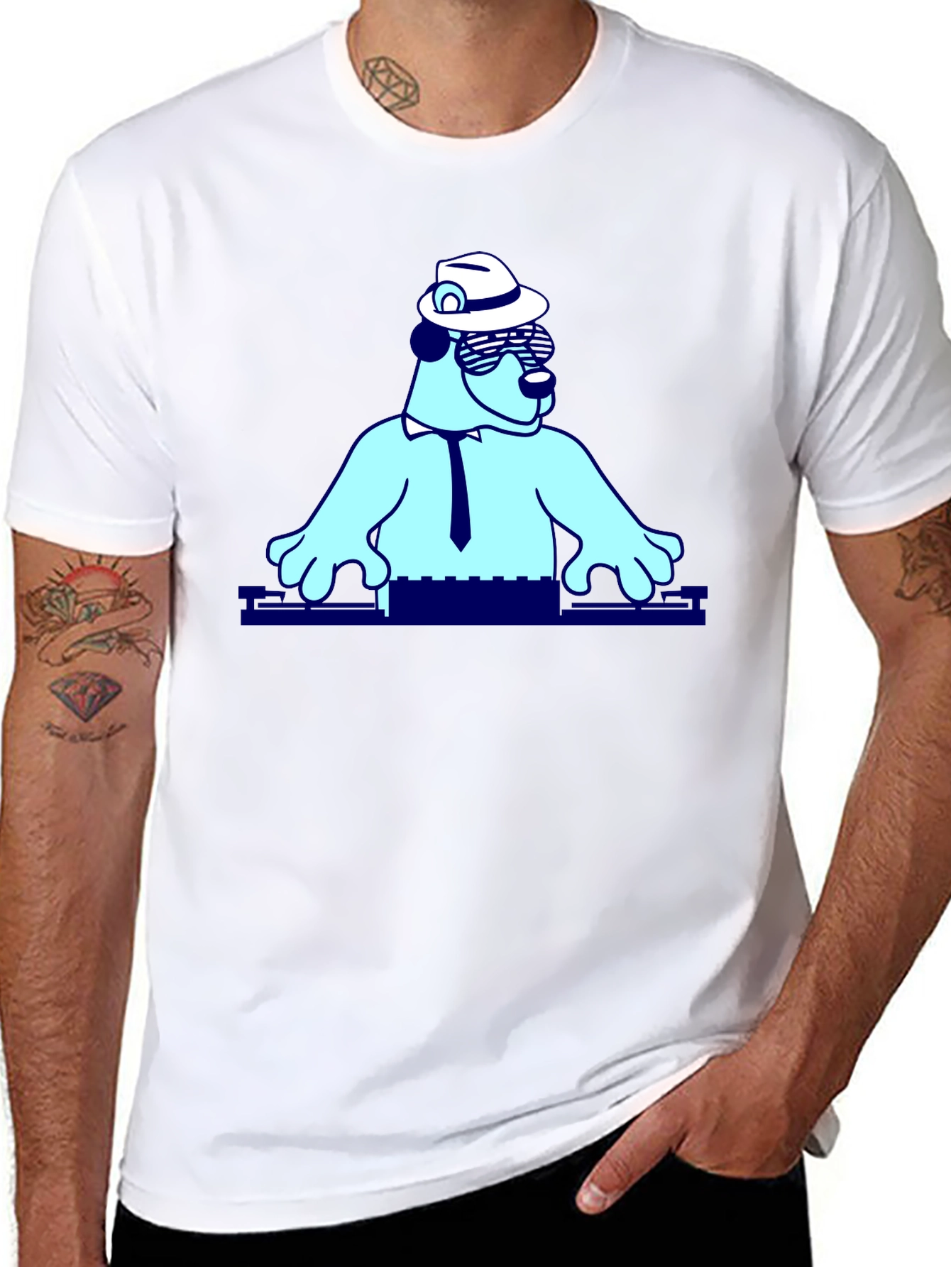 Cool Bear DJ Graphic T-Shirt