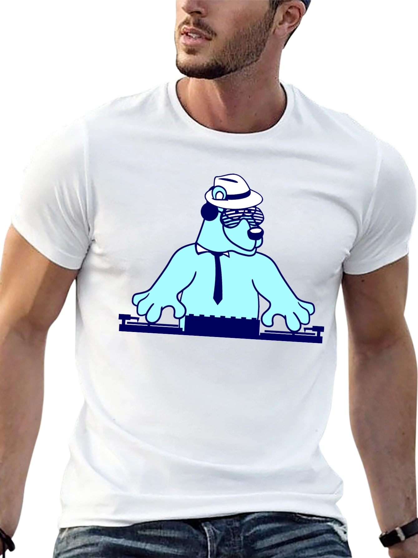 Cool Bear DJ Graphic T-Shirt