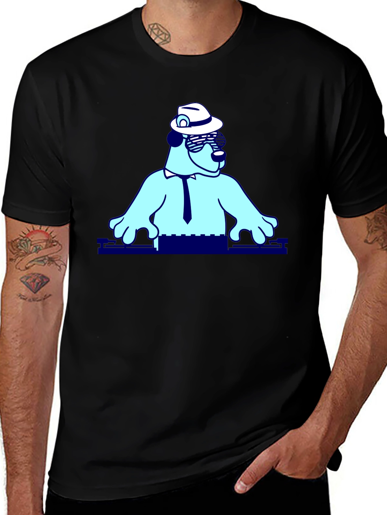 Cool Bear DJ Graphic T-Shirt