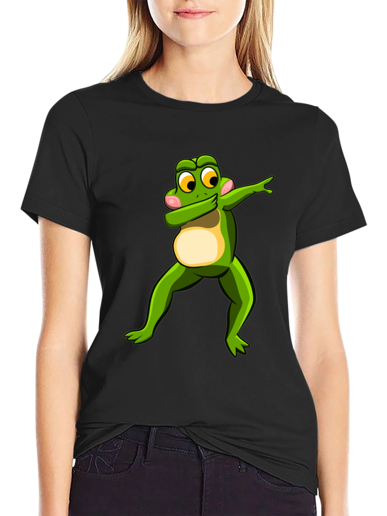 Dabbing Frog Graphic Tee - Mens Black T-Shirt