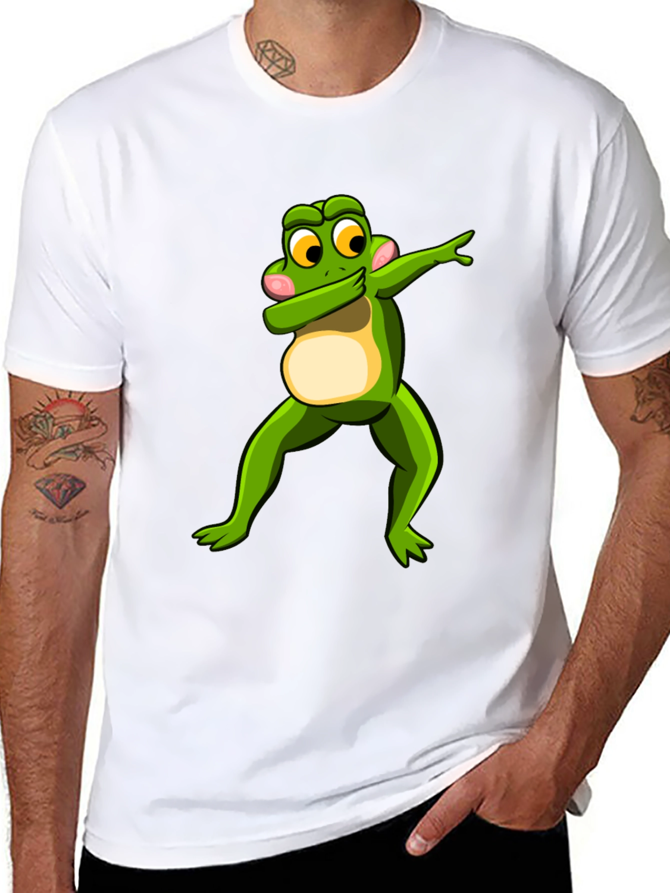 Dabbing Frog Graphic Tee - Mens Black T-Shirt