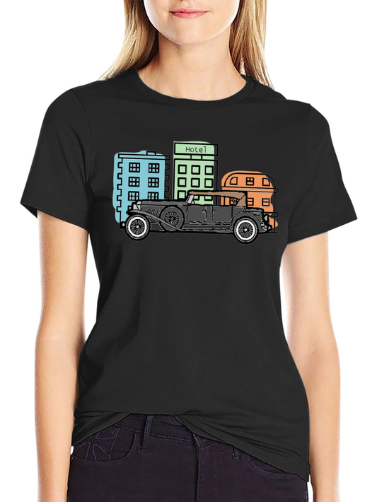 Retro City Car T-Shirt - Vintage Style