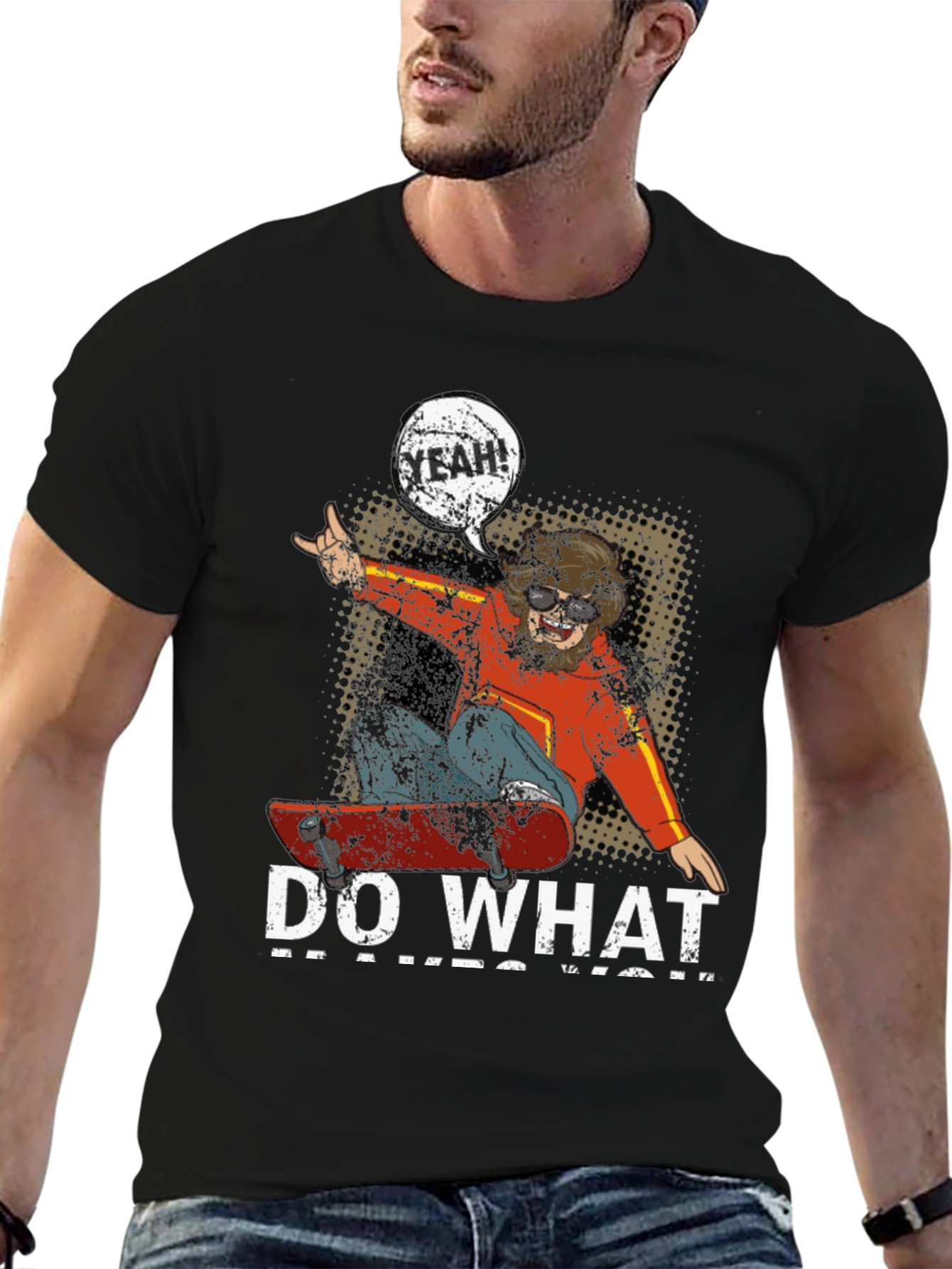 Skateboarding Graphic Tee - Do What Makes You Happy