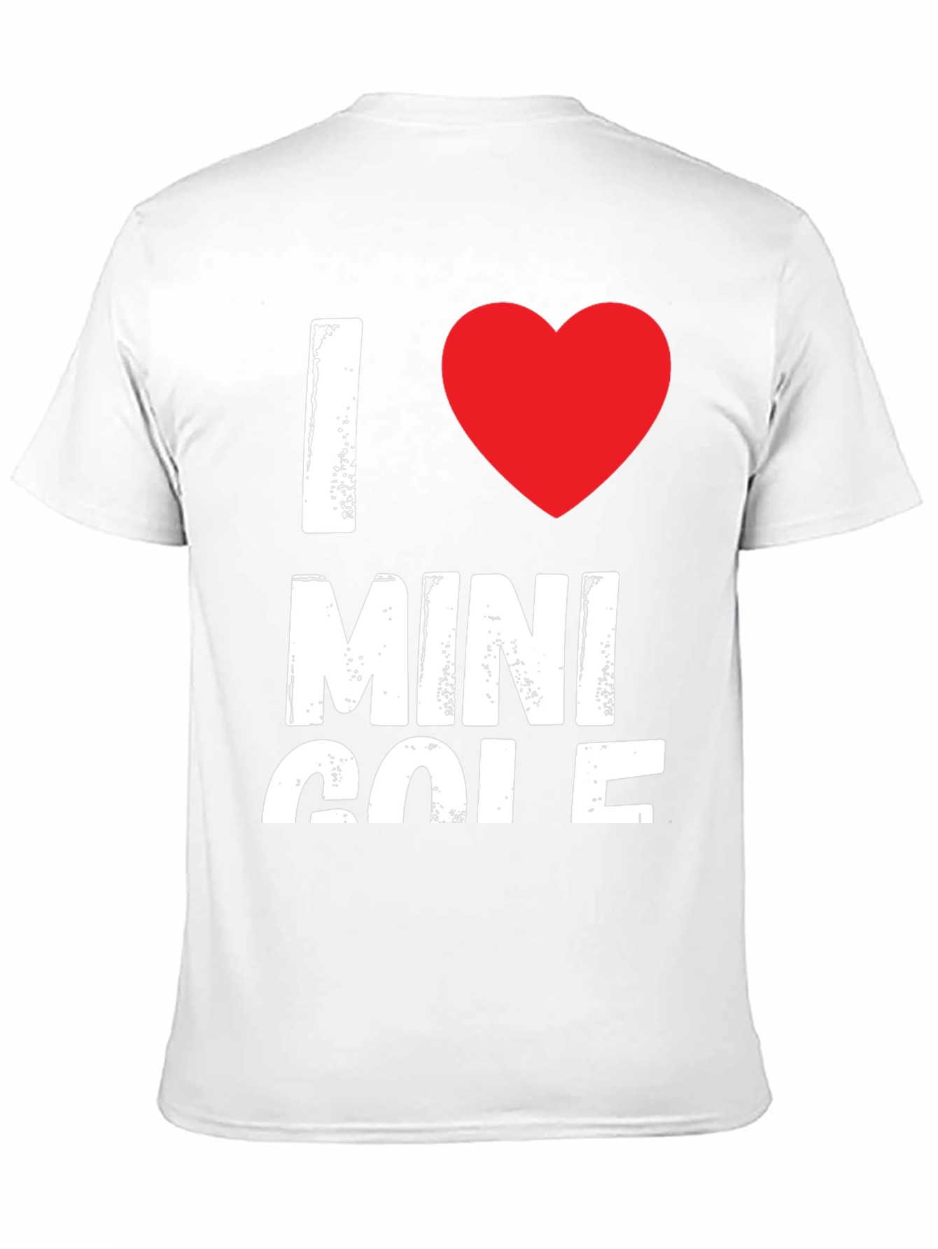 I Love Mini Golf Black Graphic T-Shirt