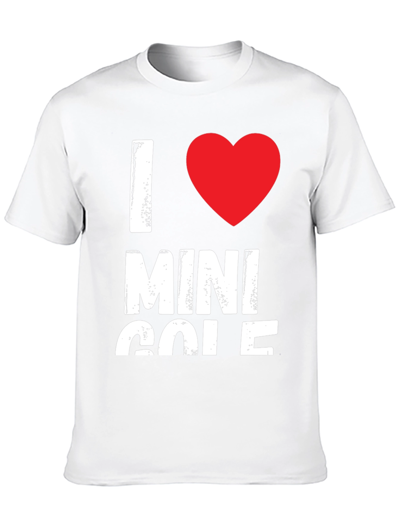 I Love Mini Golf Black Graphic T-Shirt