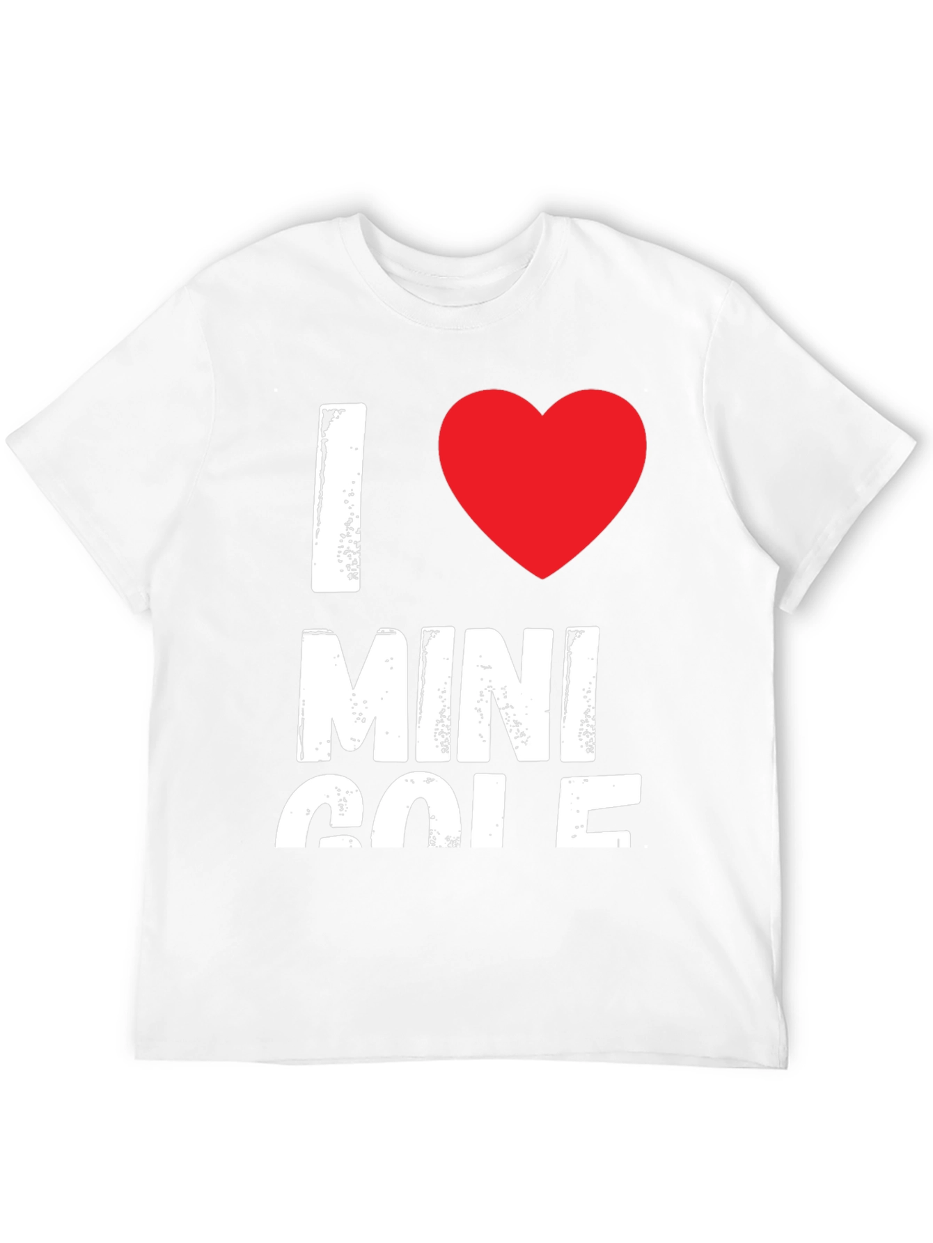 I Love Mini Golf Black Graphic T-Shirt