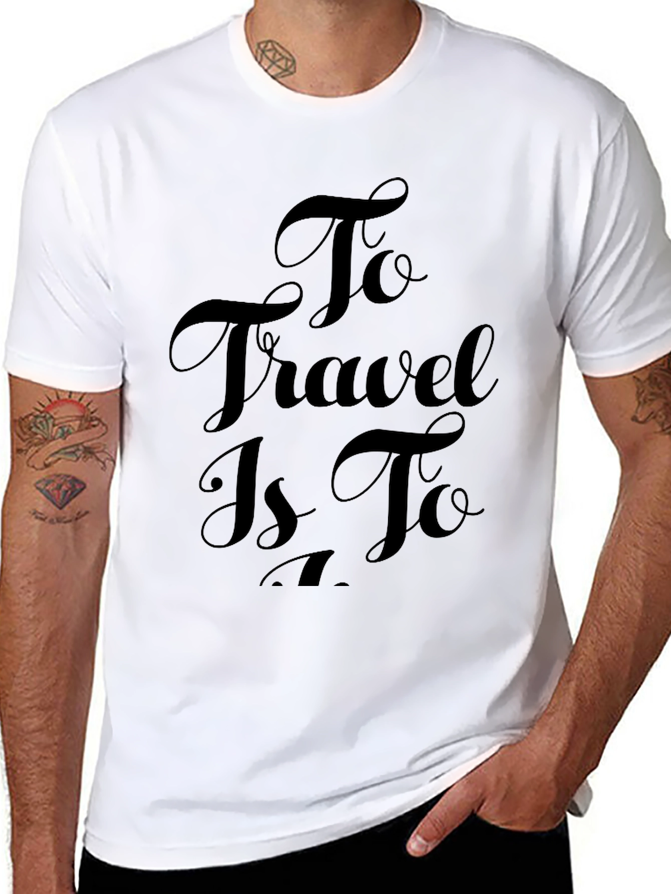 Travel Inspiration Black Tee Shirt