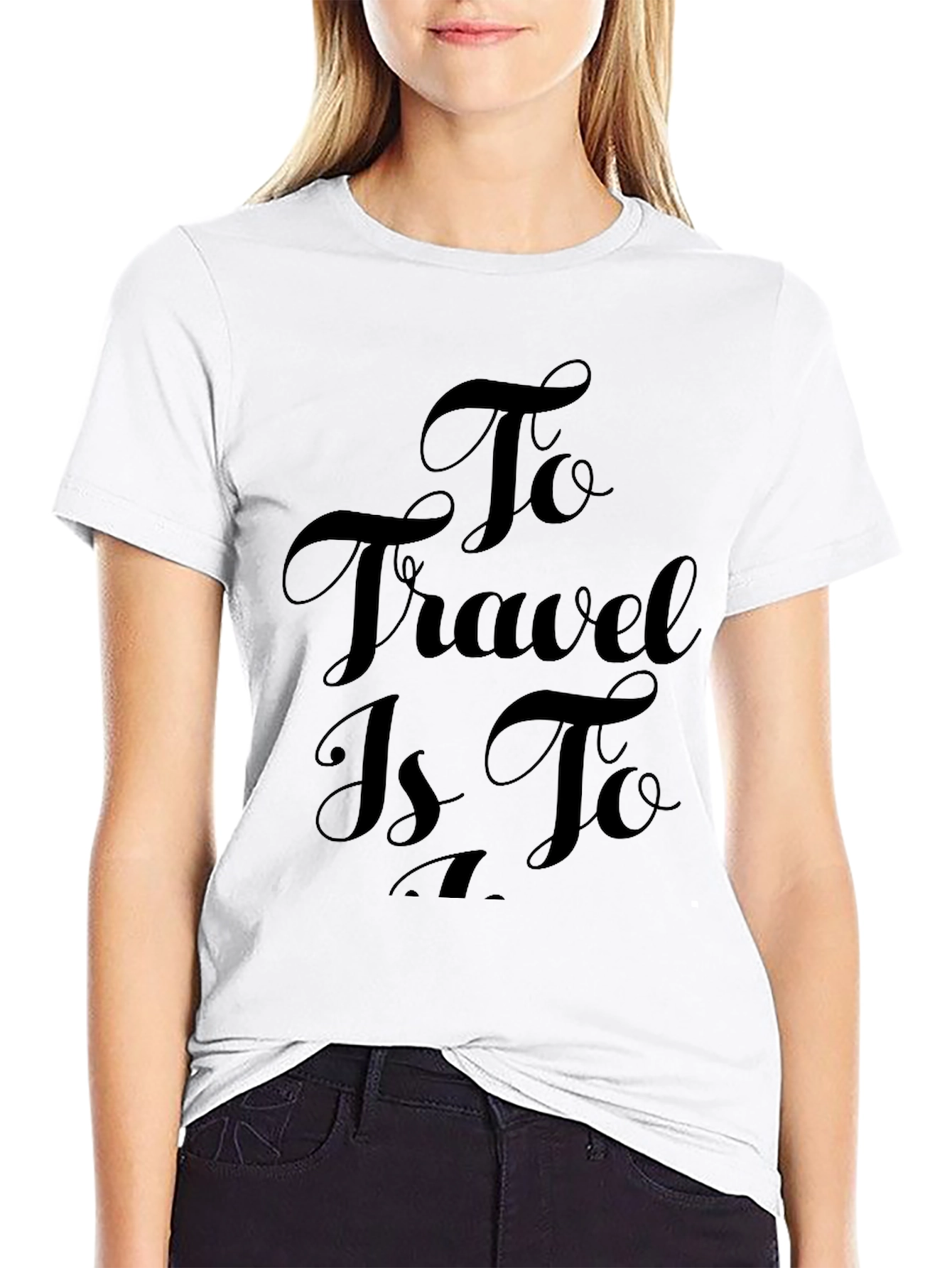 Travel Inspiration Black Tee Shirt