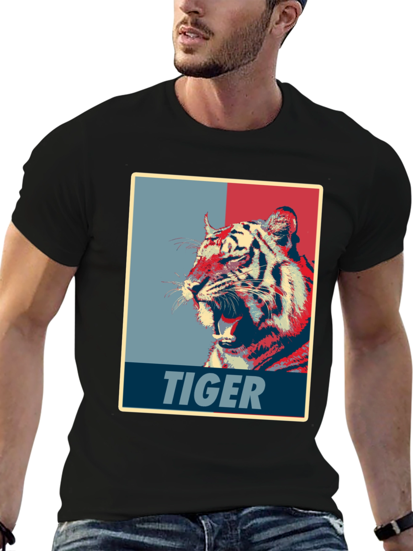 Tiger Graphic Tee - Bold Animal Print Shirt