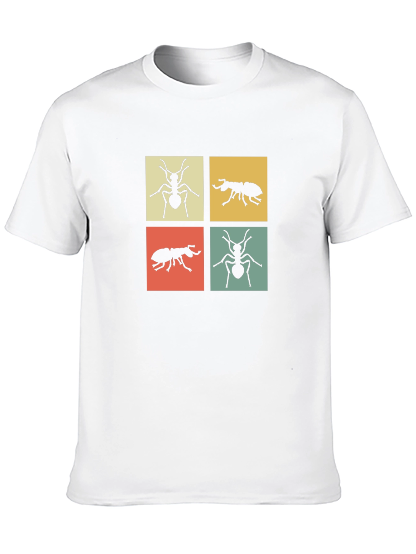 Ant Motif Graphic Tee - Modern Style