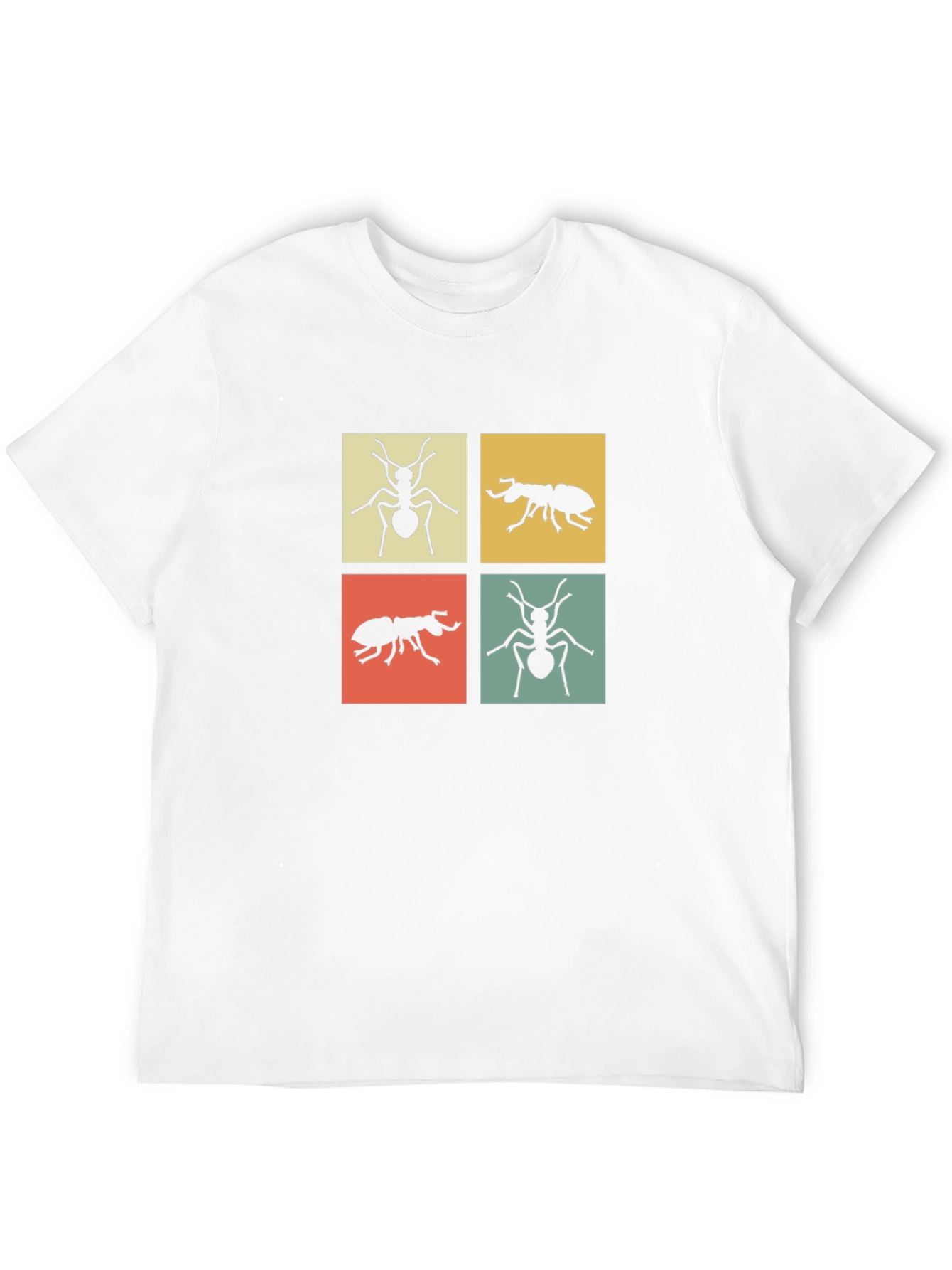 Ant Motif Graphic Tee - Modern Style