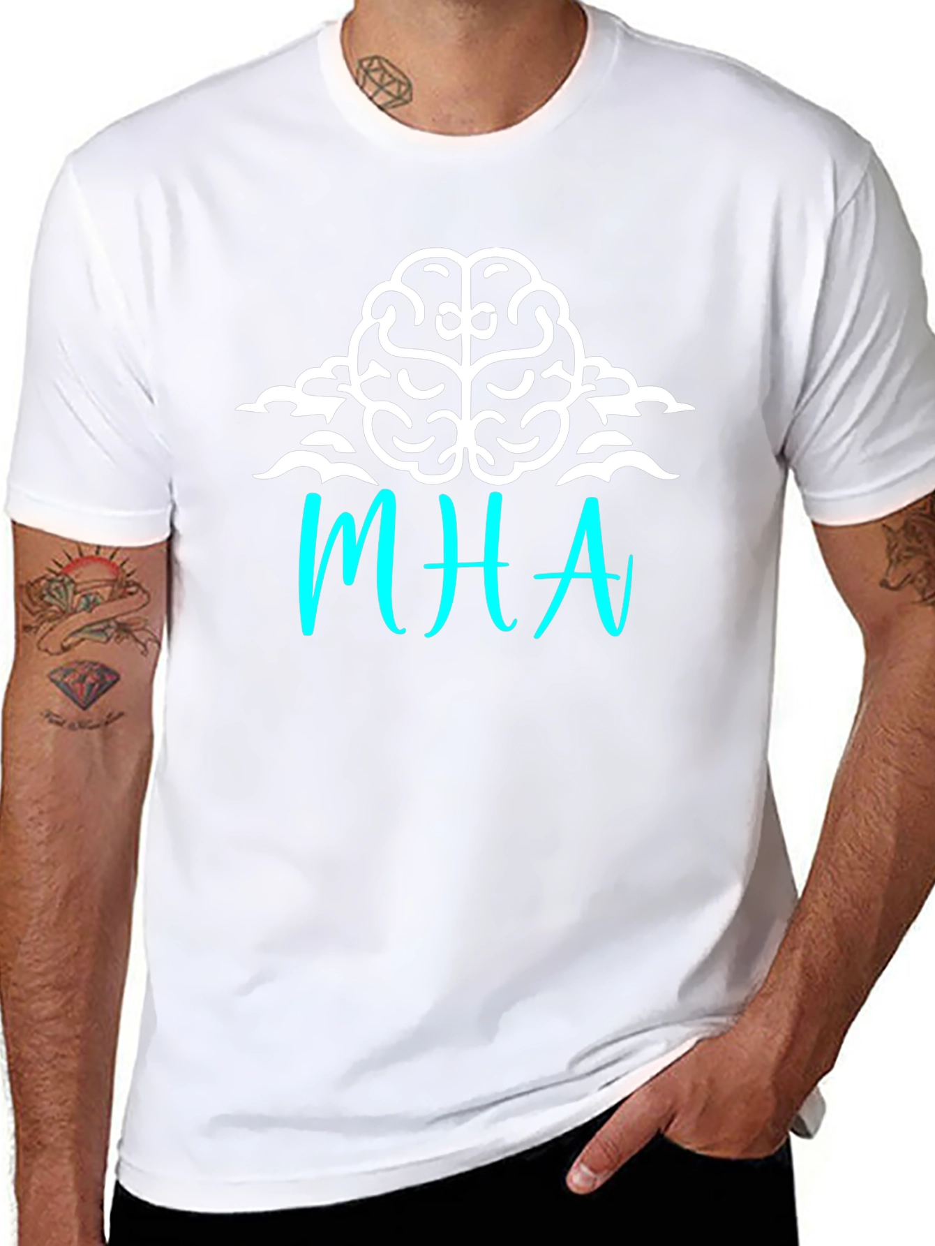 MHA Brain Graphic Tee - Soft Cotton Blend