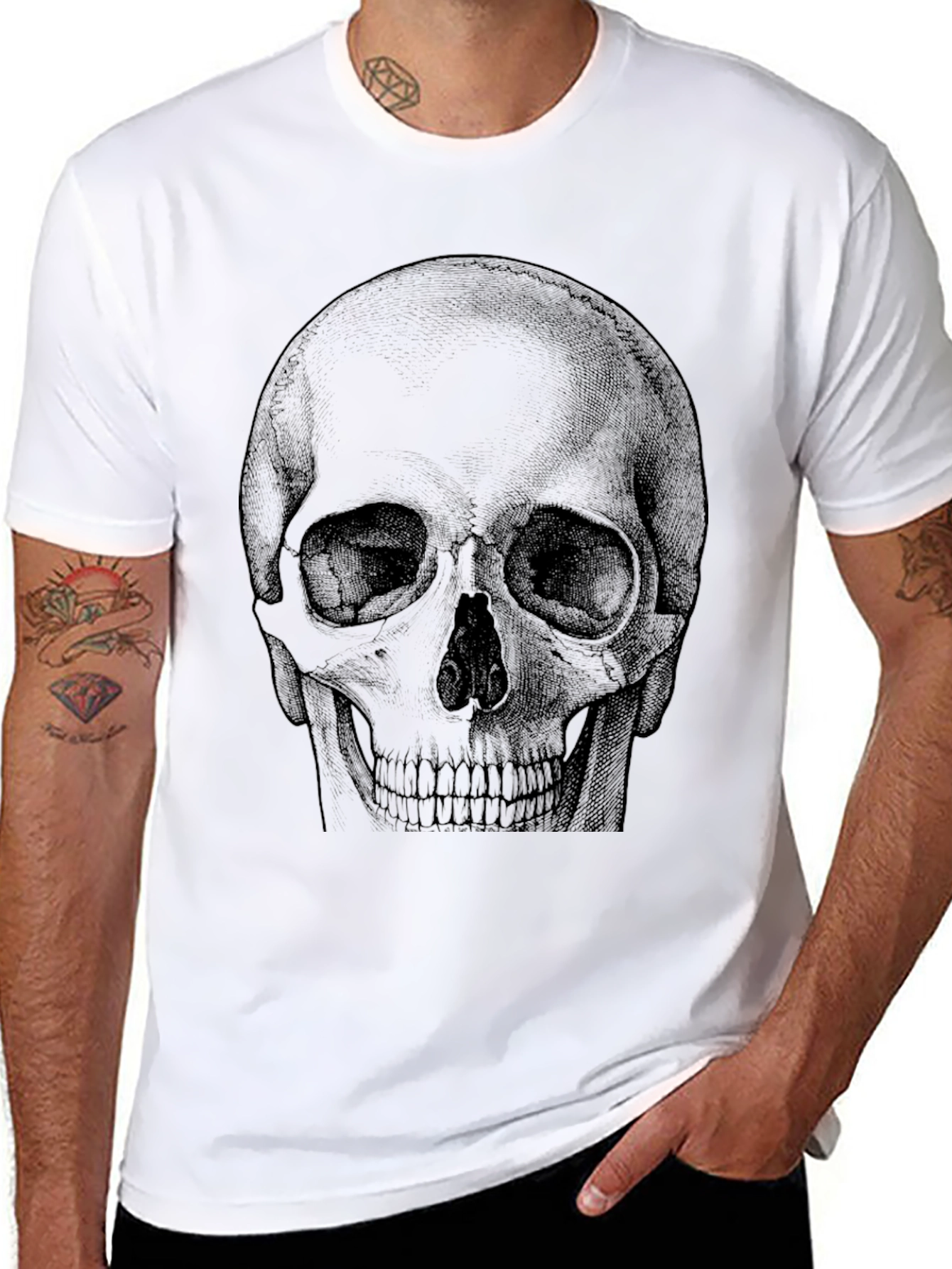 Skull Graphic Tee - Mens Black T-Shirt