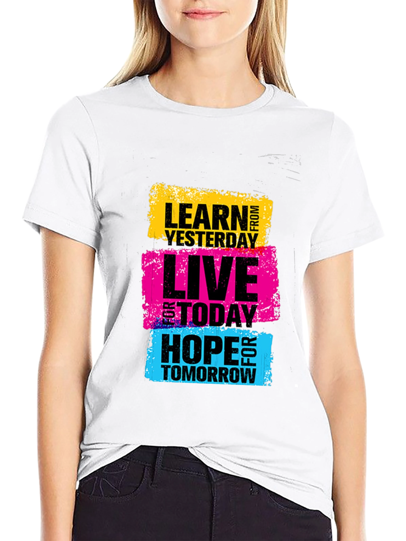 Motivational Graphic Tee - Learn Live Hope